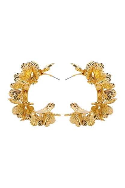 Hadley | Pendientes en forma de C con diseño floral