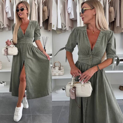 Marit | Vestido de Denim Radiante