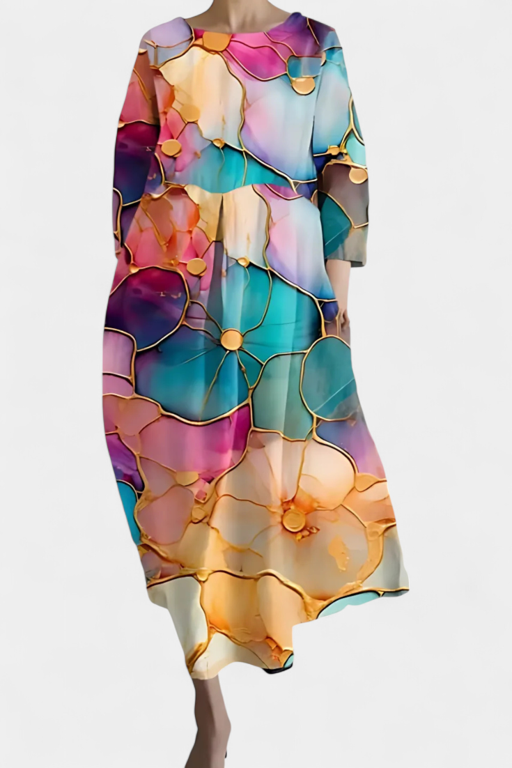 NAOMI – VESTIDO MIDI ART BLOOM