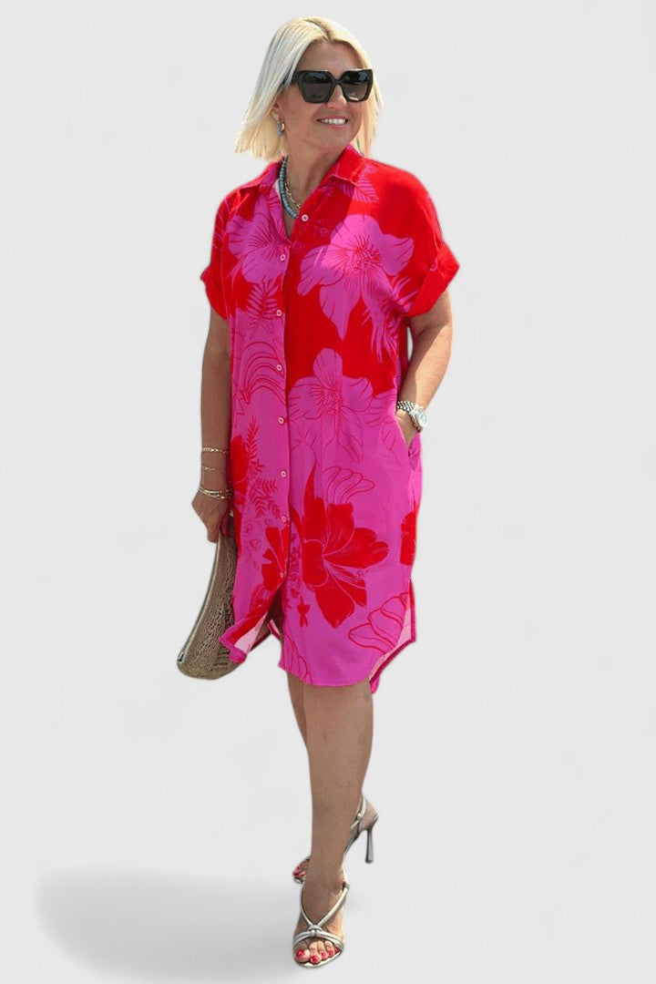 LUCY – VESTIDO CAMISERO TROPICAL BLOOM
