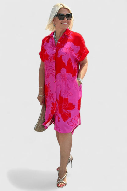 LUCY – VESTIDO CAMISERO TROPICAL BLOOM