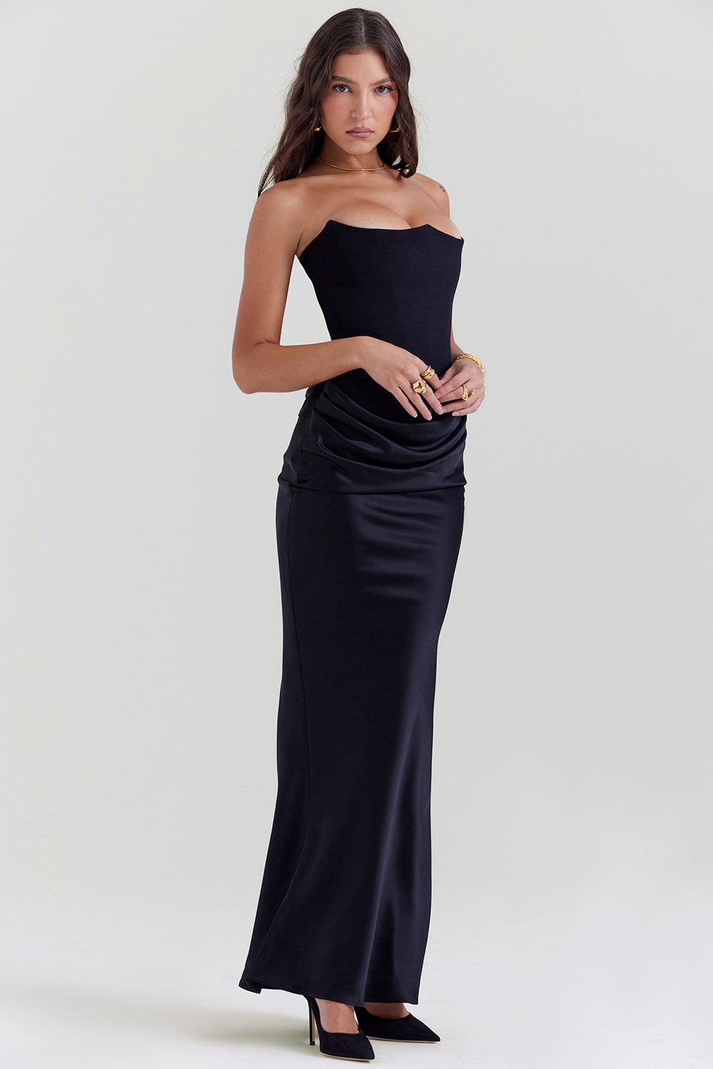 Paloma - Elegante Vestido Maxi Sin Mangas de Satén