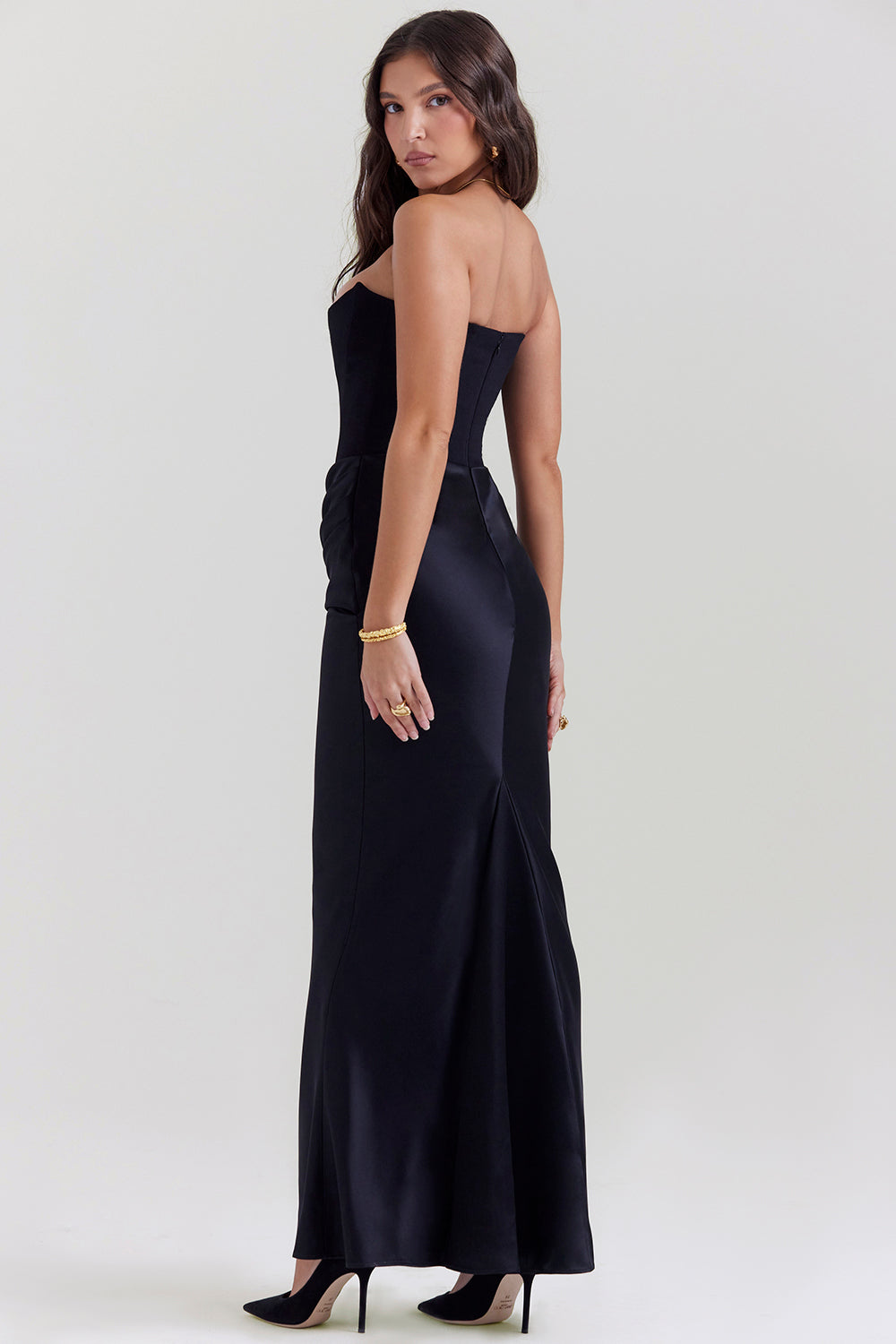Paloma - Elegante Vestido Maxi Sin Mangas de Satén