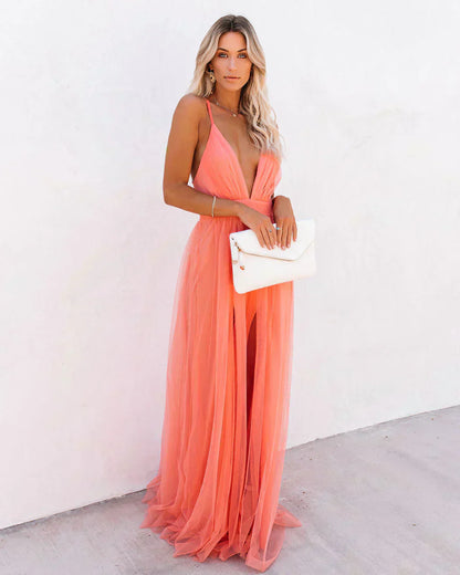 SERENA – VESTIDO MAXI CREPÚSCULO SUSURRANTE