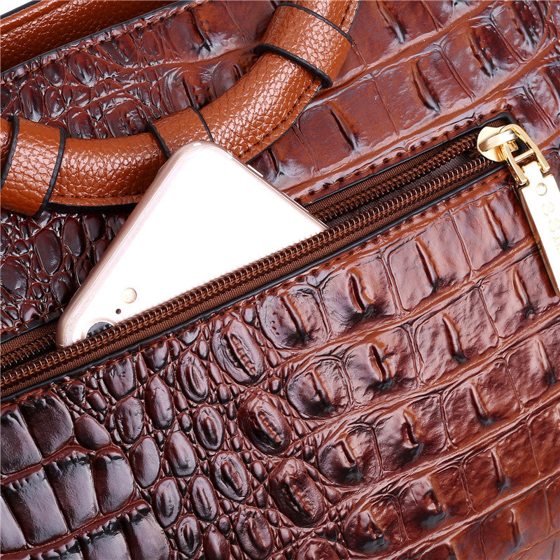 Oriana - Bolso de Cocodrilo con Gradiente Retro