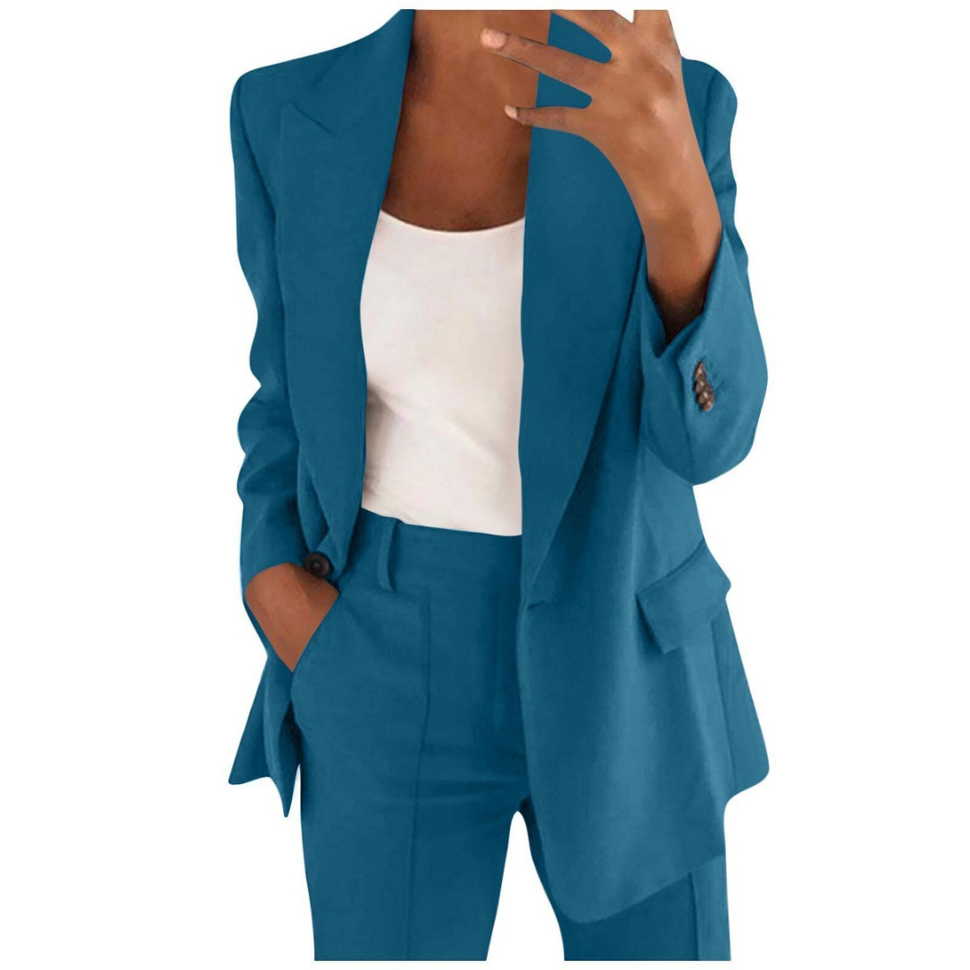 ALVERIA – CONJUNTO DE BLAZER Y PANTALONES ELEGANTE PARA UN ESTILO ELEVADO