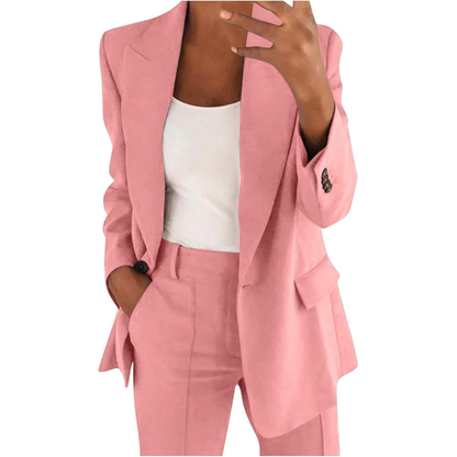 ALVERIA – CONJUNTO DE BLAZER Y PANTALONES ELEGANTE PARA UN ESTILO ELEVADO