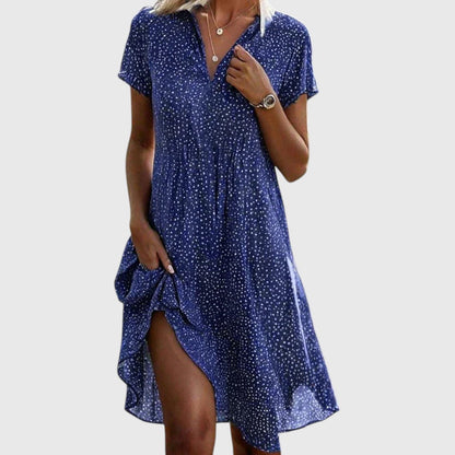 Mary - Vestido Midi de Manga Corta
