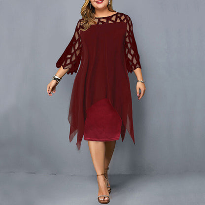 Kirsty | Elegante Vestido Midi Talla Grande para Mujeres Modernas