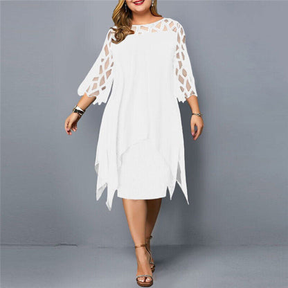 Kirsty | Elegante Vestido Midi Talla Grande para Mujeres Modernas