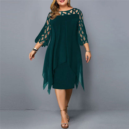 Kirsty | Elegante Vestido Midi Talla Grande para Mujeres Modernas