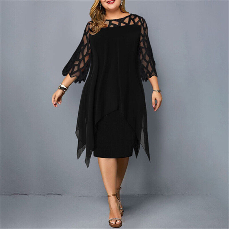 Kirsty | Elegante Vestido Midi Talla Grande para Mujeres Modernas