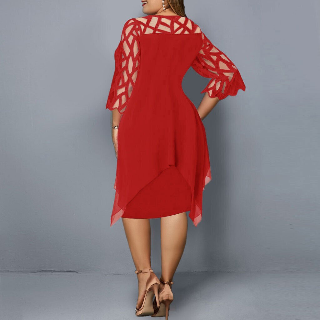 Kirsty | Elegante Vestido Midi Talla Grande para Mujeres Modernas