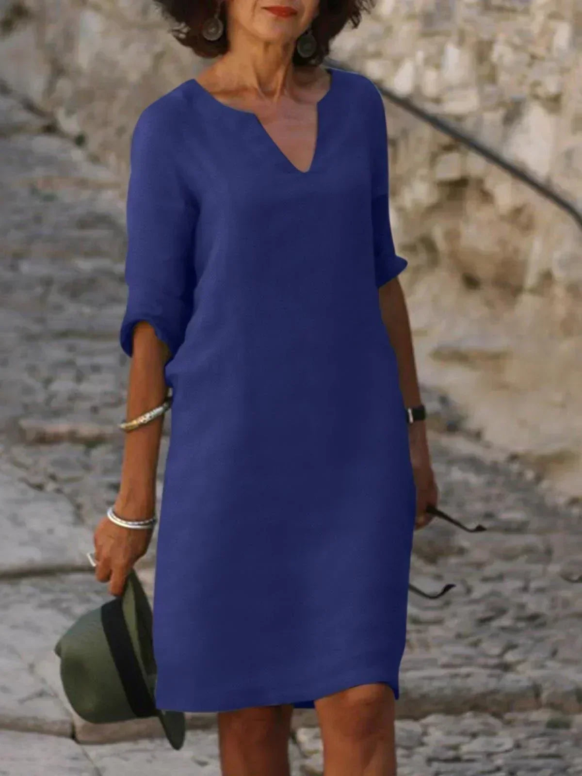Sophia | Vestido Midi Casual con Escote en V