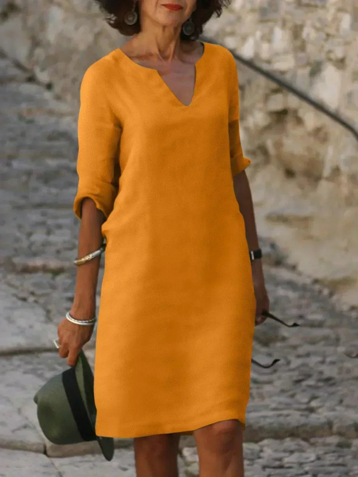 Sophia | Vestido Midi Casual con Escote en V