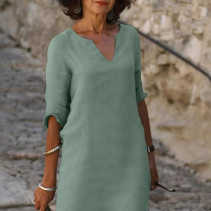 Romy | Vestido V-Cuello Cómodo