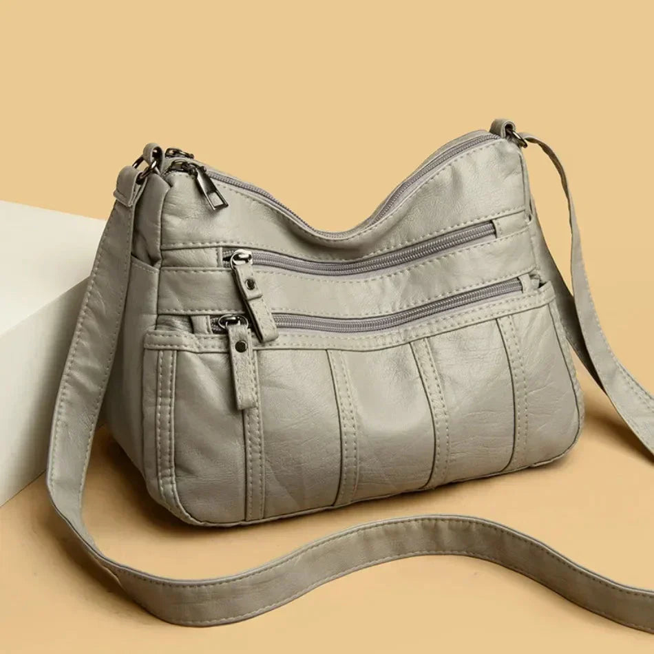 Bolso Cruzado de Cuero Suave Nina