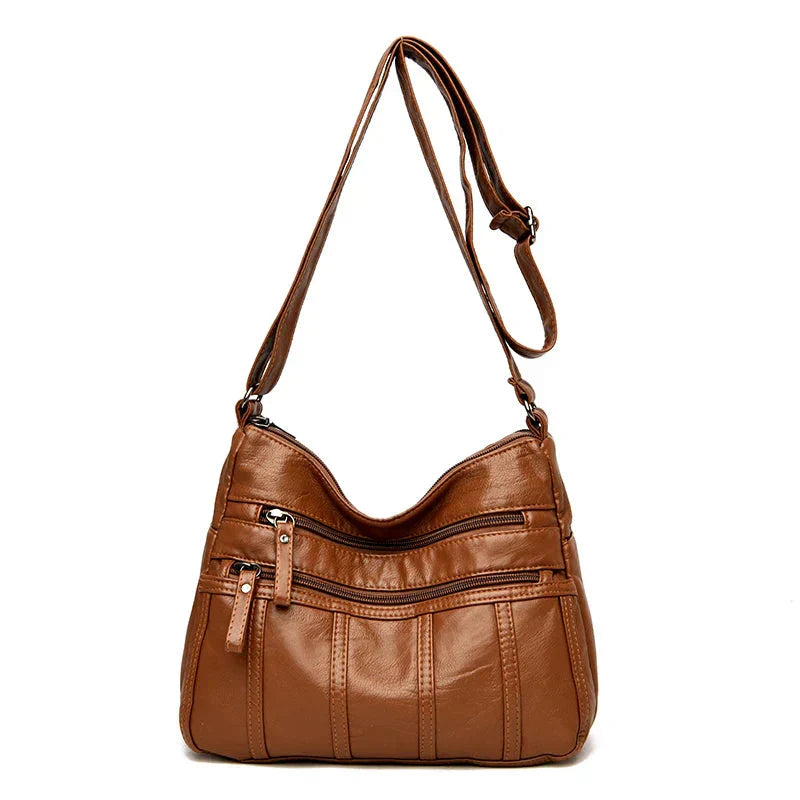 Bolso Cruzado de Cuero Suave Nina