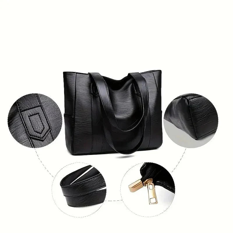 Bolso de Hombro de Cuero Genuino