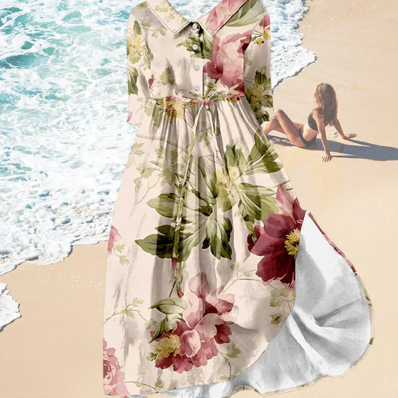 Romilly | Vestido con Cordones y Estampado Floral