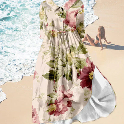 Romilly | Vestido con Cordones y Estampado Floral