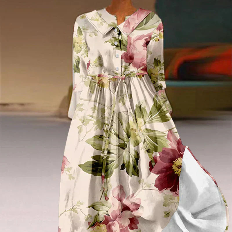 Romilly | Vestido con Cordones y Estampado Floral
