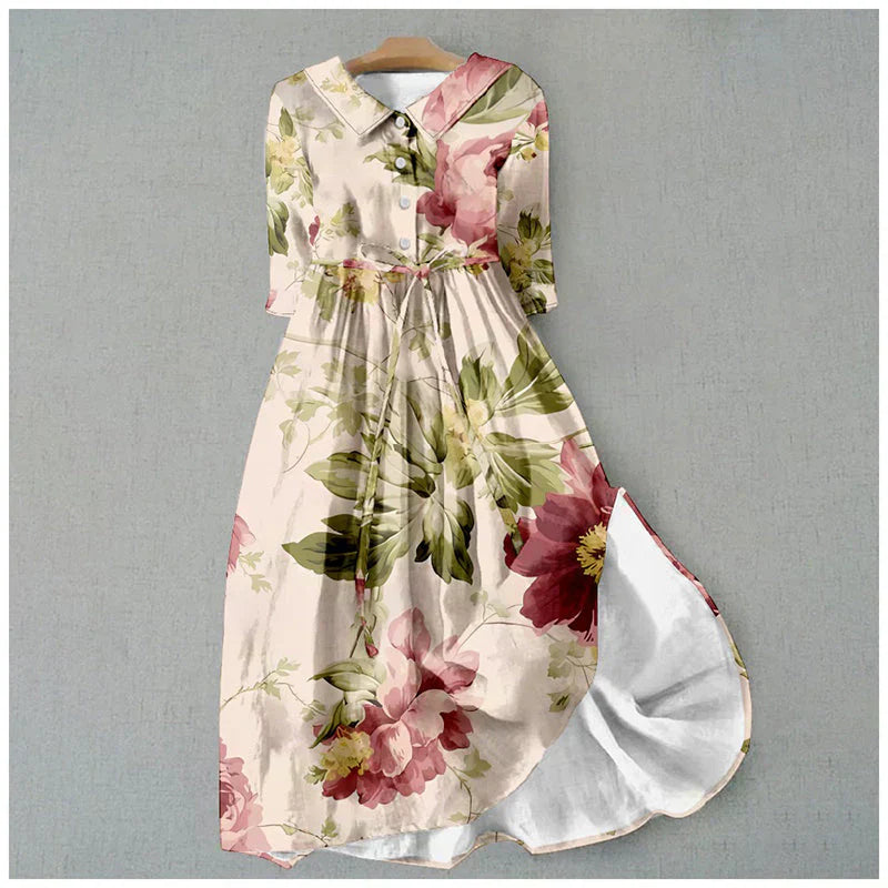 Romilly | Vestido con Cordones y Estampado Floral