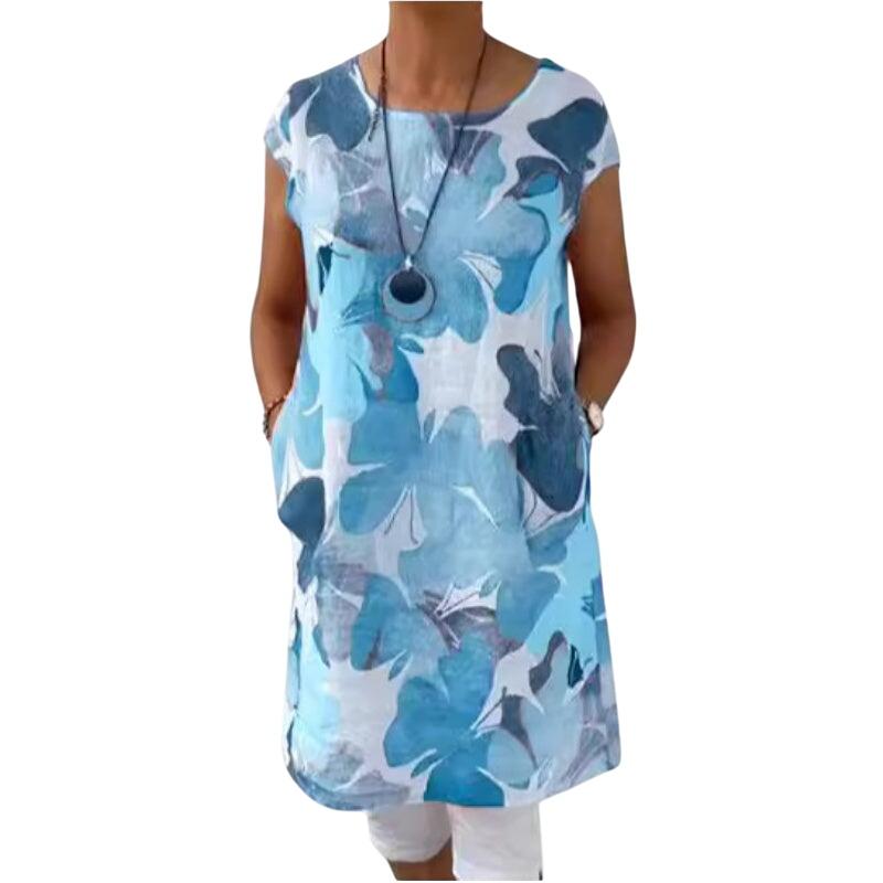 NORA – VESTIDO TÚNICA CON FLORES AÉREAS