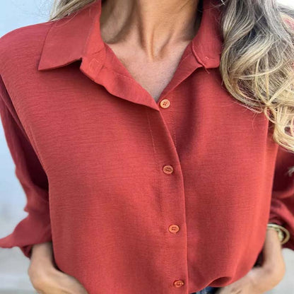 BLUSA CLÁSICA CORNELIA DE MANGAS LARGAS