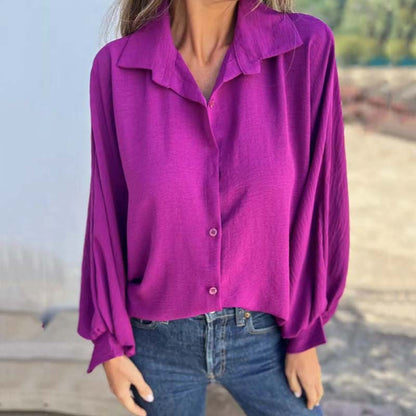 BLUSA CLÁSICA CORNELIA DE MANGAS LARGAS