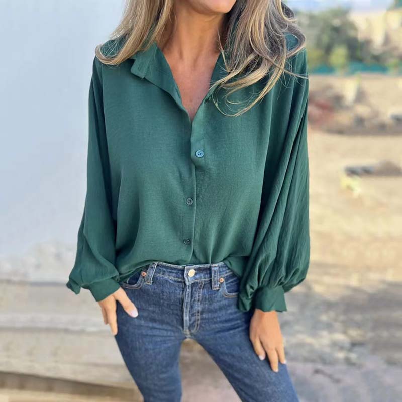 BLUSA CLÁSICA CORNELIA DE MANGAS LARGAS