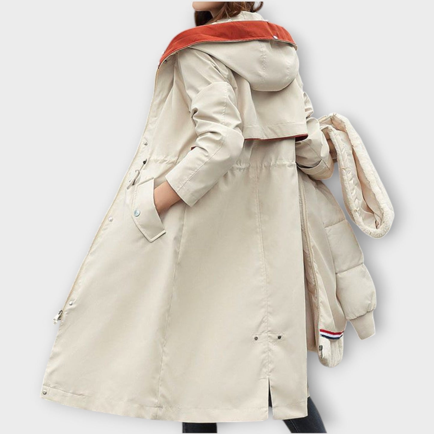 Parka Invernal Largo de Piel Sintética