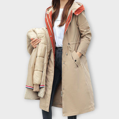 Parka Invernal Largo de Piel Sintética