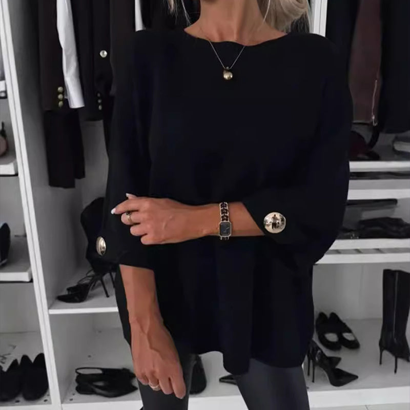 Millie - Top Elegante con Mangas con Botones