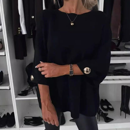 Millie - Top Elegante con Mangas con Botones