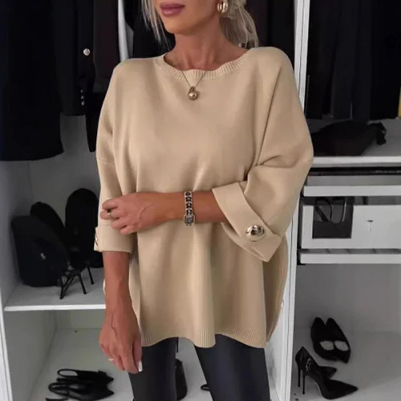 Millie - Top Elegante con Mangas de Botón