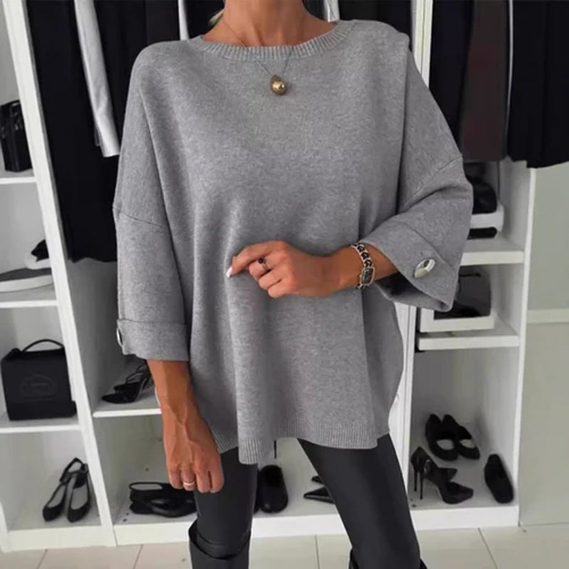 Millie - Top Elegante con Mangas de Botón