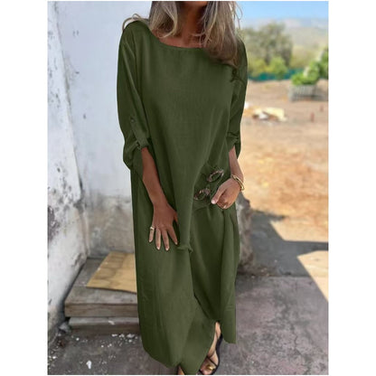 Everly – Elegante Traje de Dos Piezas de Algodón y Lino