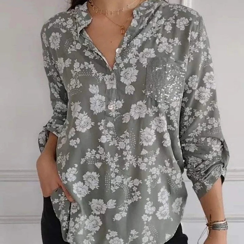 BLUSA FLORAL FRIEDLINDE I DE MANGA LARGA