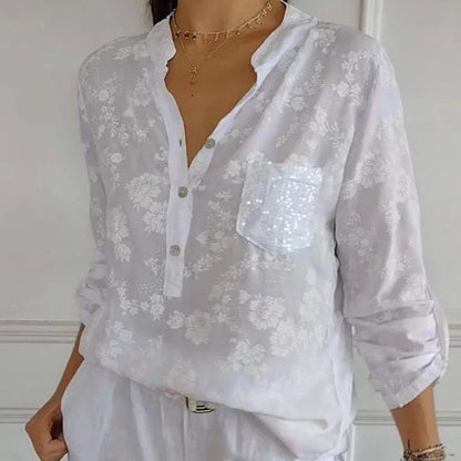 BLUSA FLORAL FRIEDLINDE I DE MANGA LARGA
