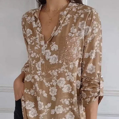 BLUSA FLORAL FRIEDLINDE I DE MANGA LARGA