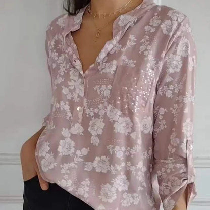 FRIEDLINDE I BLUSA FLOREADA DE MANGA LARGA