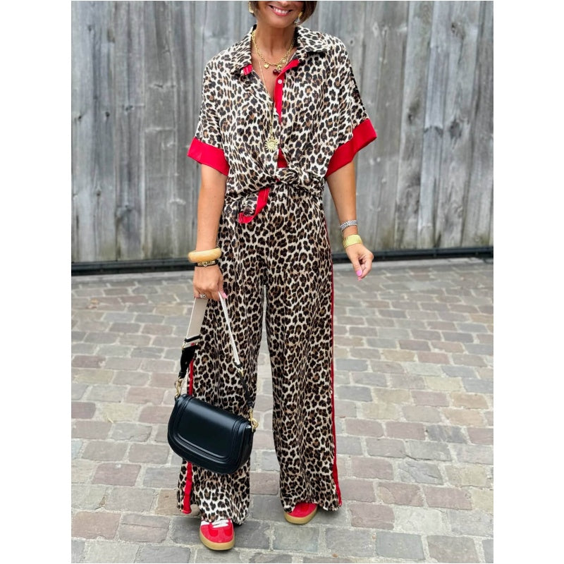 COLLINS – CONJUNTO DE ROPA DE LEOPARDO DE LUJO
