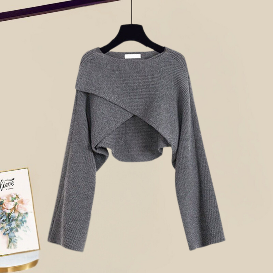 CAEVIRA – CONJUNTO DE VESTIDO DE PUNTO ELEGANTE