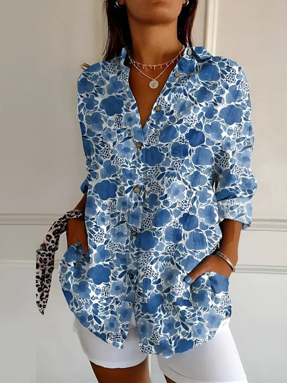 BLUSA FLORAL DESIREE CON BOTONES