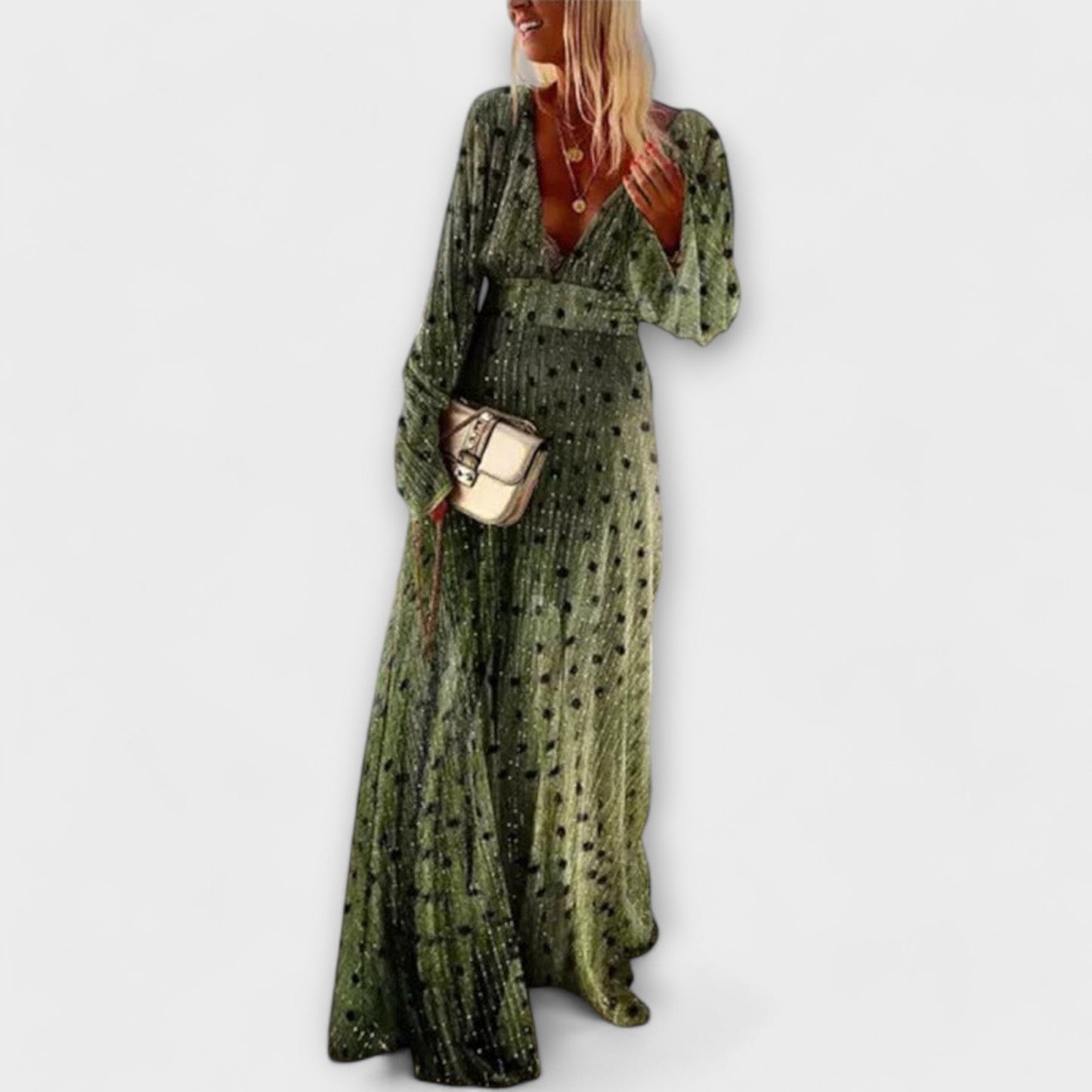 Vestido elegante de lunares
