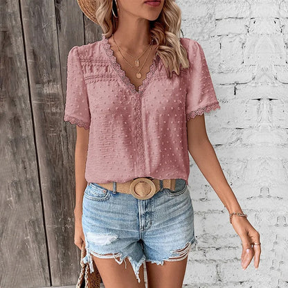 Maxine - Blusa de Verano Elegante con Escote en V