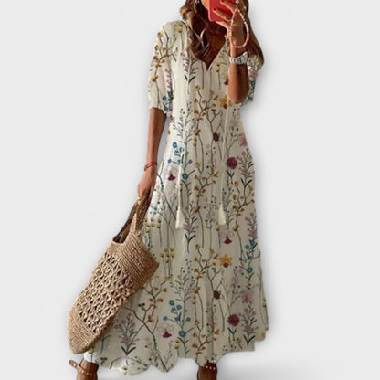 Helga | Vestido Maxi Bohemio Elegante