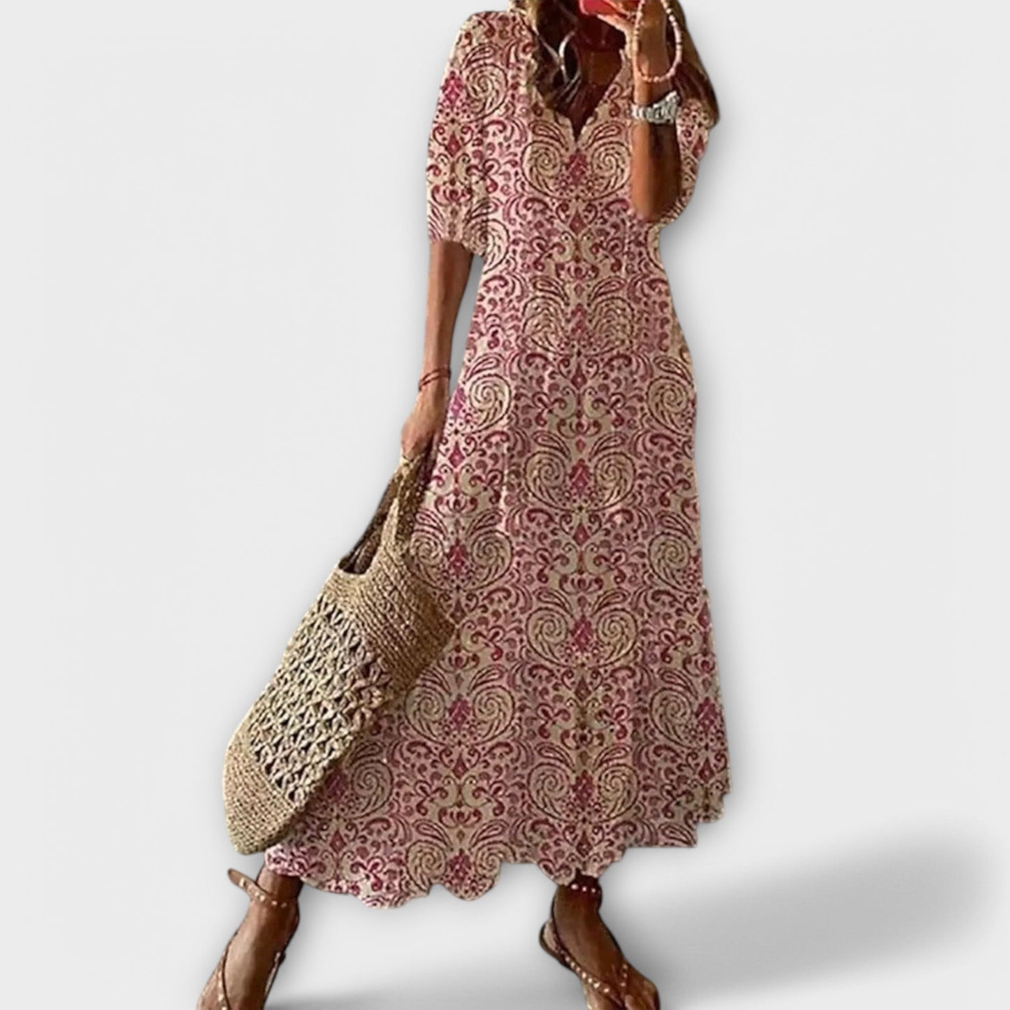Helga | Vestido Maxi Bohemio Elegante