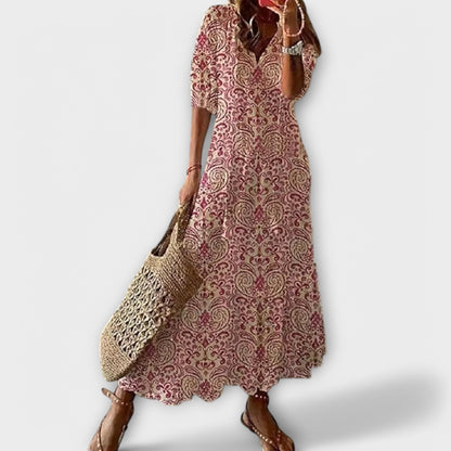 Helga | Vestido Maxi Bohemio Elegante